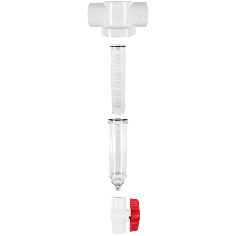 100 Mesh Spin Down Sand Separator/Sediment Water Filter System, 1.5 Inch PVC Slip Inlet/Outlet, 50 GPM, Replacement for Rusco Vu-Flow Spin-Down Filter
