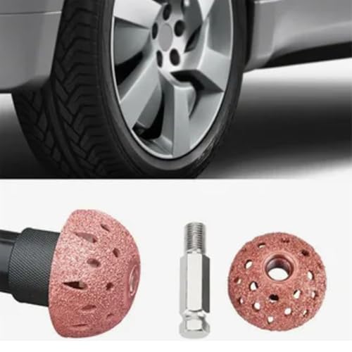 2Pcs 38mm Tungsten Alloy Tire Buffing Grinding Head, Coarse Grit with Rod