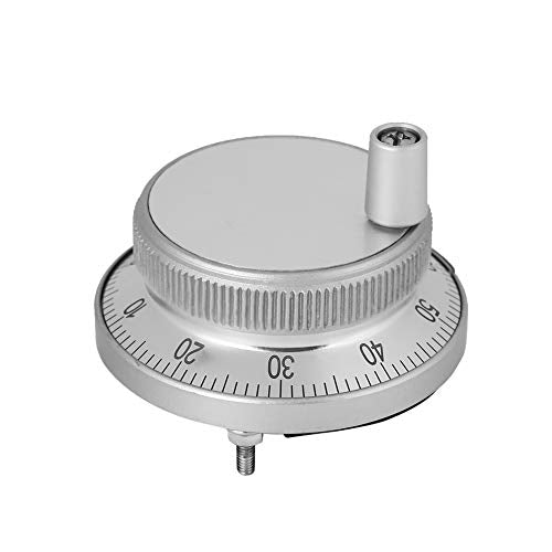 6 Terminal CNC Pulse Encoder, Electronic Pulse Generator Hand Wheel Manual Encoder, 5V 60MM(White)