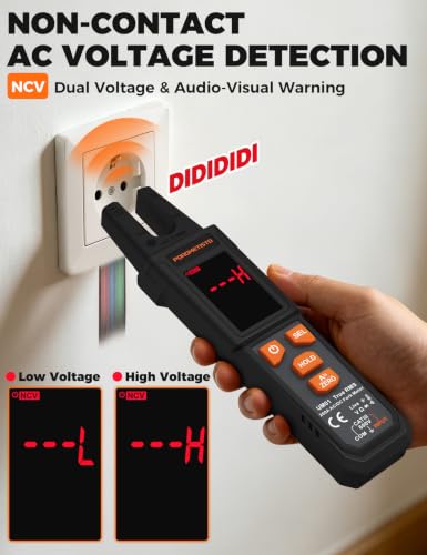 UM01 Digital Clamp Meter Multimeter POROMETISTO，TRMS 4000 Counts