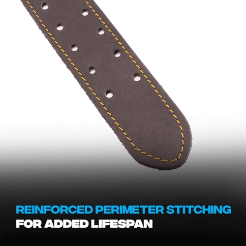 OX 3 Inch Leather Tool Belt - Thick Carpenter Belt For Pouches - XL 3" Belt (XL)