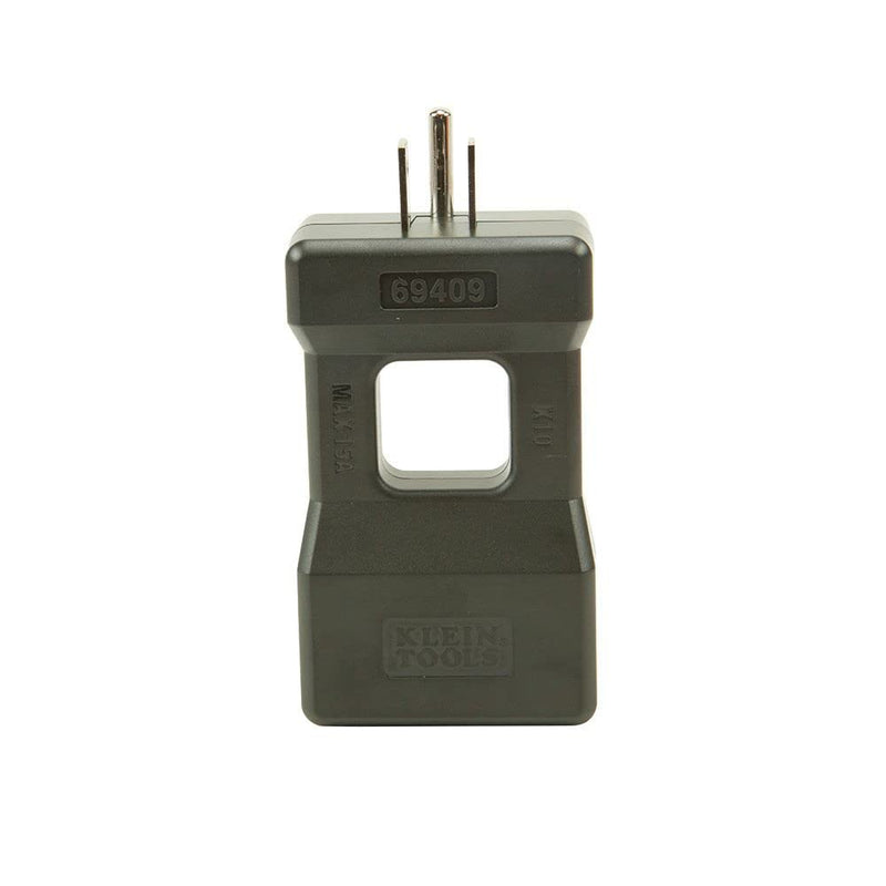 Klein Tools 69409 Line Splitter for Clamp Meter, Measures up to 15A Current Draw, 10x Measurement, Designed for North American Outlets Handheld