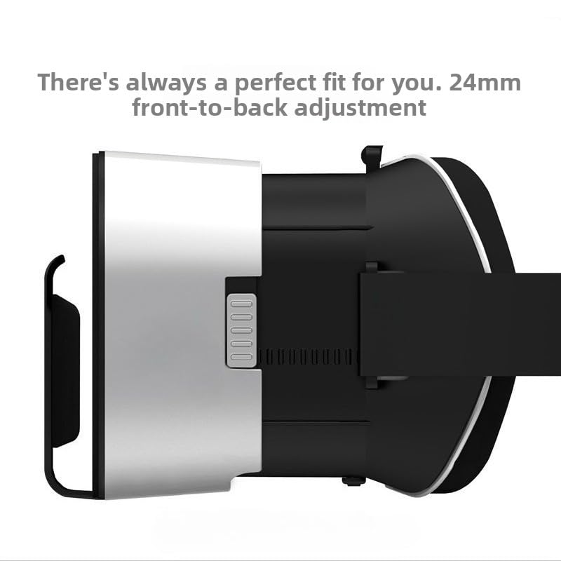 3D VR Headset Glasses Virtual Reality Headset Support 360 Panorama Large Screen Glasses for Movies Games Black VR Headset Glasses with Remote Control