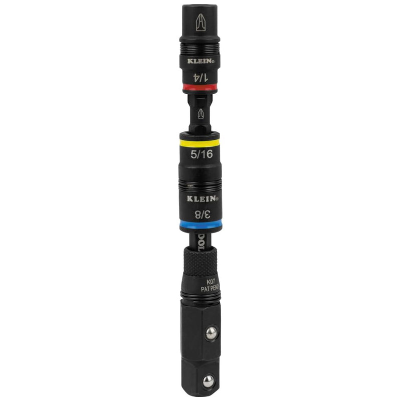  [AUSTRALIA] - Klein Tools 32517HD KNECT 17-in-1 Impact-Rated Hybrid Screwdriver/Nut Driver, Magnetic, Flip Socket, 11 Bits, 3 Nut Drivers, Bit Holder, Square Adapter