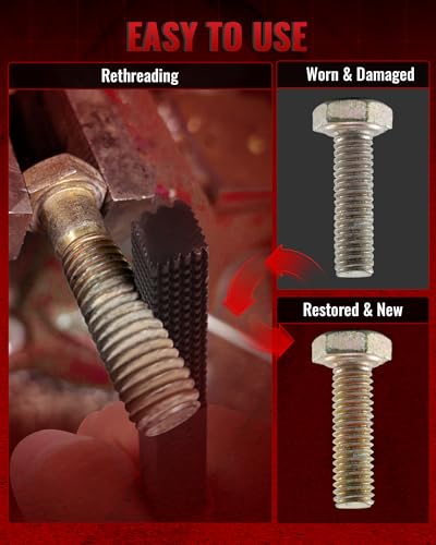 Reywoo 3-Pc Heat-Treated Thread Restorer File Set, Metric SAE UNC UNF 3 PC in UNC UNF Metric Sizes