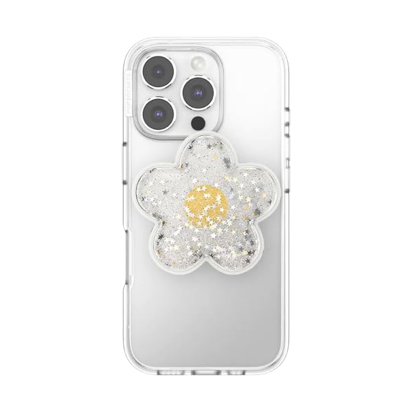 PopSockets Adhesive Phone Grip, Holder- Squishy Daisy | Secure Comfortable Hold, Anti-Drop, Kickstand, Squishy, Jelly, Flower, Floral