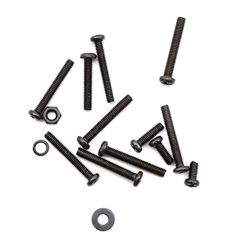 M3 Screws Kit, 800pcs (7 Sizes 4mm to 20mm) M3-0.5mm Black Pan Head Phillips Machine Screws and Hex Nuts Washers Kit for 3D Printer Robot Project Toys RC Models