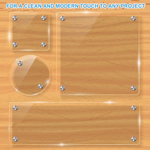 PATIKIL 1" x 3.2" Standoff Screws, 8 Pack Stainless Steel Wall Mount Sign Standoffs Mounting Hardware Advertising Nail for Hanging Acrylic Picture Frame, Silver 1" x 3.2"