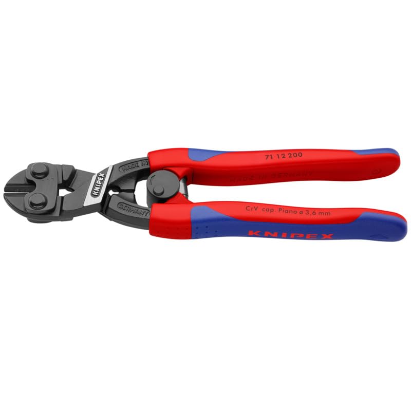 KNIPEX - 7112200 Tools 71 12 200, Comfort Grip High Leverage Cobolt Cutters with Opening Lock and Spring