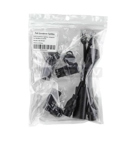 IP Network CCTV Cameras and POE Devices, POE Splitter, PoE Combiner Splitter Adapter, Runs 2 IP Cameras on a Single UTP Cable, Compatible with PoE Switches, NVRs, 1 Pair