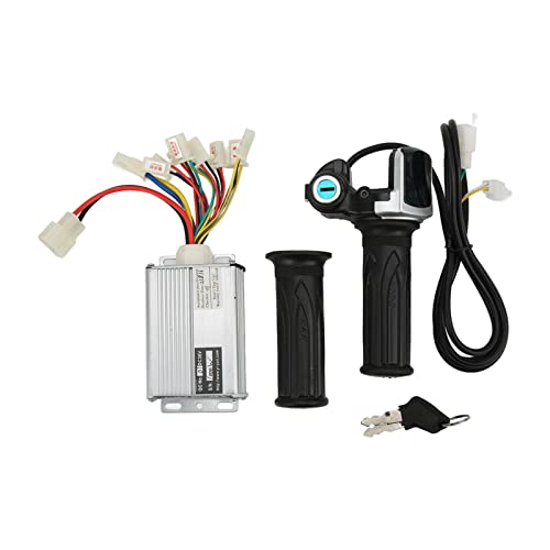 36V 1000W Brushed Speed Controller for Mini Bikes with Locking Throttle Grip and Battery Display Compatible with EVO Electric Tricycle