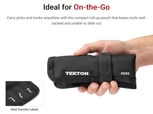 TEKTON Pointed Pick and Hook Set, 5-Piece | PNH90402 Pick and Hook Set (5-Piece, Pouch)