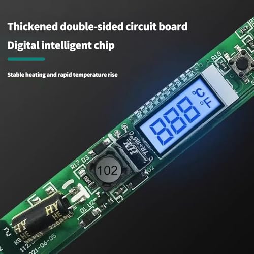 60W Digital Soldering Iron Heat Set Insert Tool Kit, Adjustable Temp 180-500℃ LCD Display, Extra Heat-Set Insert Tips, Threaded Inserts for Plastic & 3D Printing, Brass Inserts Hardware Set L300