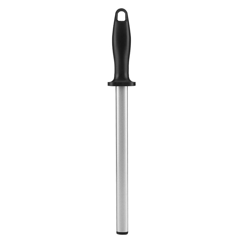 10 Inch Knife Sharpening Honing Rod, Professional Steel Knife Sharpener for Restaurant, Gourmet Chefs, and Home Kitchen Blade Sharpening