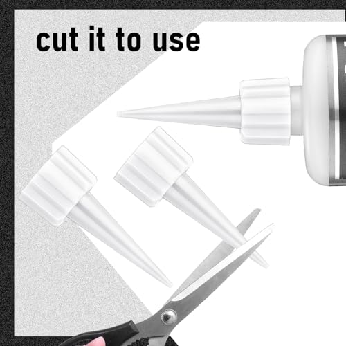 Loopeer 24 Pcs 312 Extra Tips for Ca Glue Snip Tip Applicator Tips, White