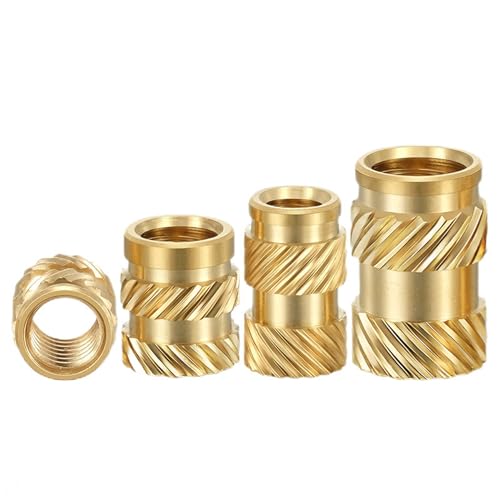 100pcs Brass Threaded Inserts, 1/4"-20 Heat Set Insert Kit for 3D Printing 1/4"-20 Kit-100pcs
