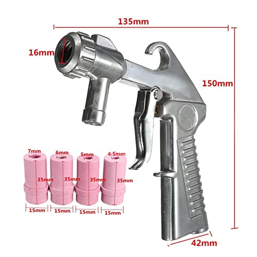  [AUSTRALIA] - Sandblaster Gun Kit with 4 Ceramic Nozzles and Air Siphon Feed for Sandblasting Abrasive Work (Sandblaster)