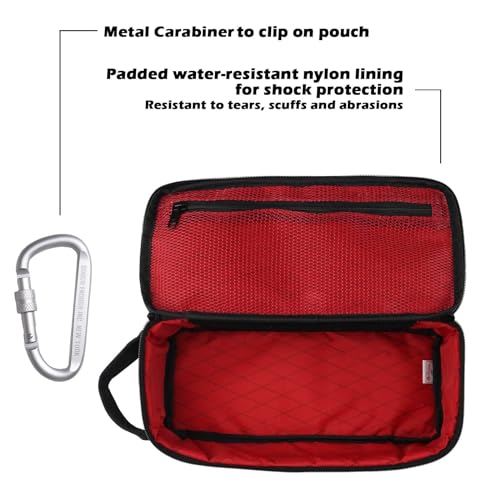 Rough Enough 12" Small Tool Bag, Cordura EDC Pouch with Red Interior