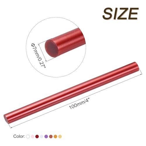 uxcell Mini Hot Glue Gun Sticks 0.28-inchx4-inch High Sticky Hot Glue Sticks, Metallic 8 Colors 16pcs