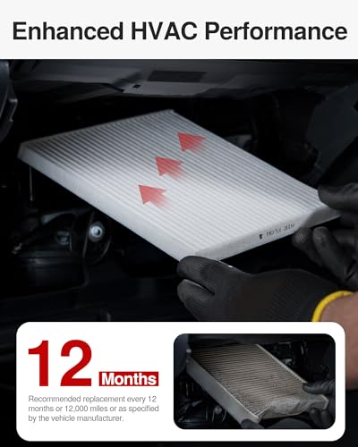 Puroma Cabin Air Filter Multi-Layer for CP374 CF10374 CAF1765 CAF7765 TCF374W-S