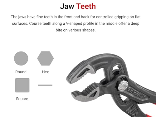 TEKTON 7 Inch Angle Nose Push Button Adjustable Pliers | PGA36307