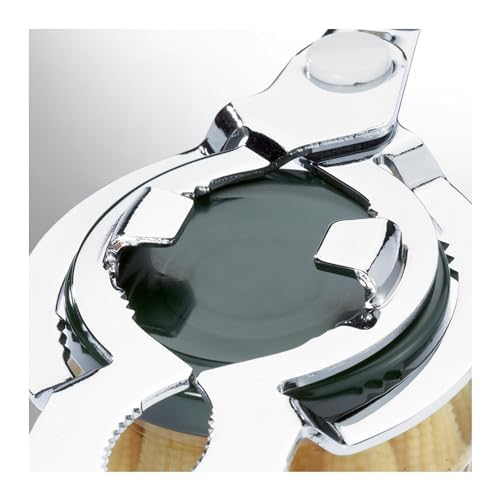 Leifheit Extra Wide Stainless Steel Lid and Jar Opener | Anti-Slip Grip with Oval Handles for Arthritis | Heavy-Duty Steel Teeth for Easy Jar Opening | Dishwasher Safe | 11 x 5.75 x 0.25 in
