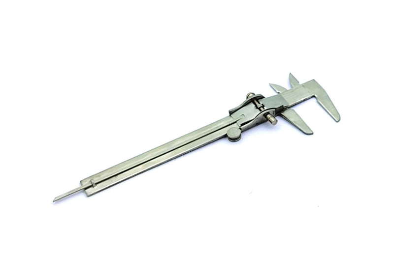 Non Digital Vernier Caliper Metric -Imperial Measuring System Tools for Inside, Outside, Depth & Step Measurements (Stainless Steel Body) (STAINLESS STEEL BODY)