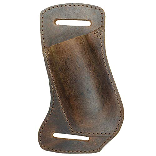 Hide & Drink, Horizontal Holster Compatible with Swiss Champ Victorinox Army Knife, Tool Case for Belt, Full Grain Leather, Handmade, Bourbon Brown