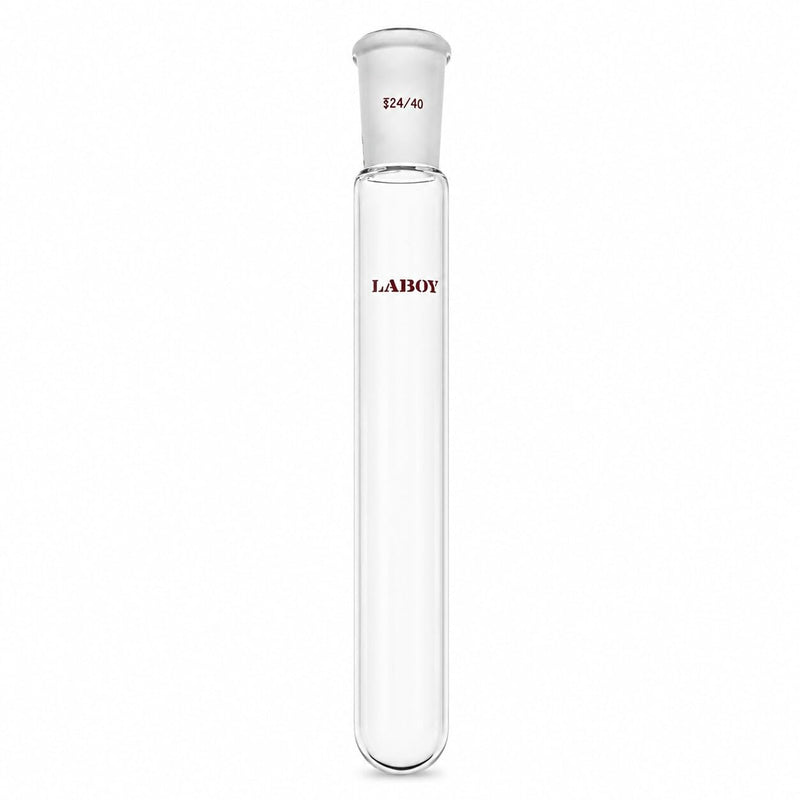 Laboy Glass Vacuum Cold Trap, 2-Piece Heavy-Wall Borosilicate Glass, 24/40 Standard Taper Joint, 200mm Length Below Joint, 10mm Serrated Hose Barbs, Vapor Protection for Schlenk Line & Vacuum Pump | Pump Oil Protection
