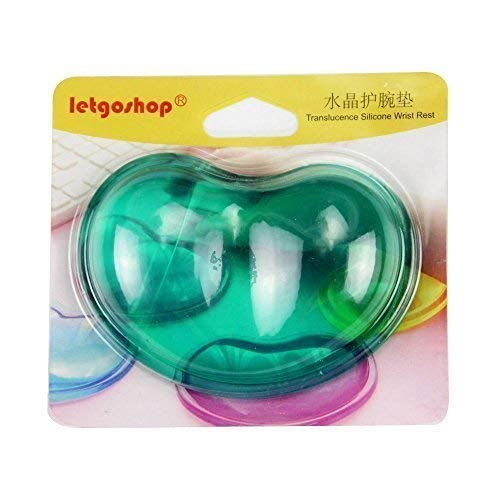 LetGoShop Silicone Gel Wrist Rest Heart-Shaped Translucence Ergonomic Mouse Pad Cool Hand Pillow Effectively Wrist Fatigue(Green) Green