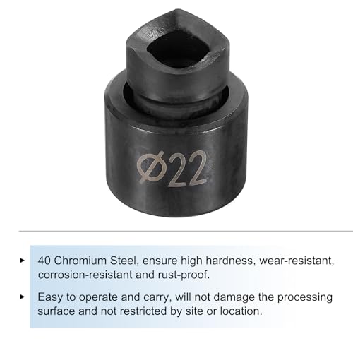 HARFINGTON 2set Conduit Punch and Die 22mm Chrome Steel Manual Knockout Punch Conduit Hole Cutter Set for Hydraulic Knock Out Driver