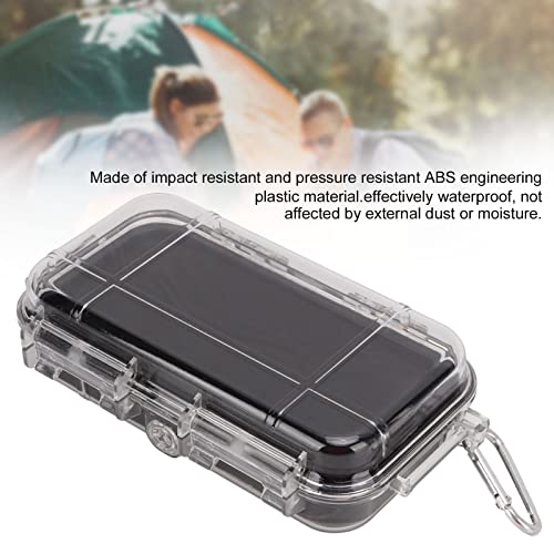 Alomejor Storage Box, Compact EDC Case with Anti-Skid Rubber Pad ABS Plastic Impact-Resistant for Camping Hiking Water Sports Enthusiasts