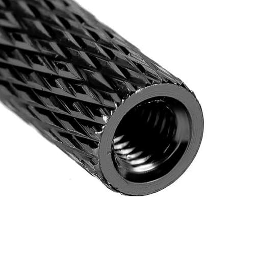 100Pcs M3X45 OD=5mm Aluminum Knurled Standoffs for RC/Drone/Quadcopter/FPV/Racing Car/Simracing/Mechanical Accessories Model Parts (Knurled Standoff 45mm,Black,100) Knurled Standoff 45mm 100