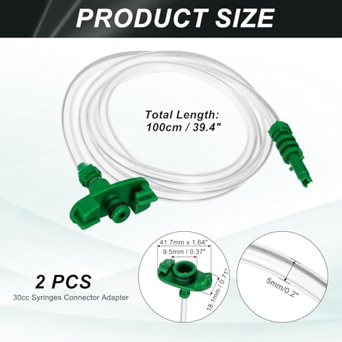 uxcell 2 Pcs Air Tube 3cc Glue Adhesive Dispenser Syringes Connector Adapter Replacement for Industrial Glue Liquid Cartridge Dispensing Accessories