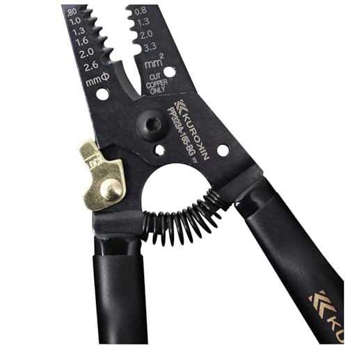 Fujiya PP323A-165-BG Wire Stripper A Type, 6.5 inches (165 mm), Black Gold, Spring Included