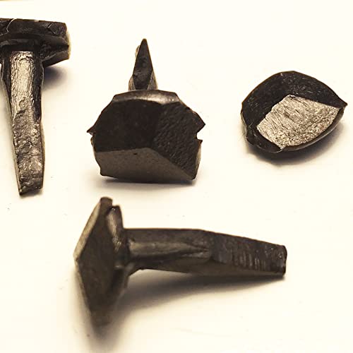 (50 Pack) 5/8" Wrought Rose Head Clavos Nail – Antique Black Forged Iron Faceted Head – Decorative Accent for Cabin, Shutter, Barn Door, Furniture & Rustic Restoration