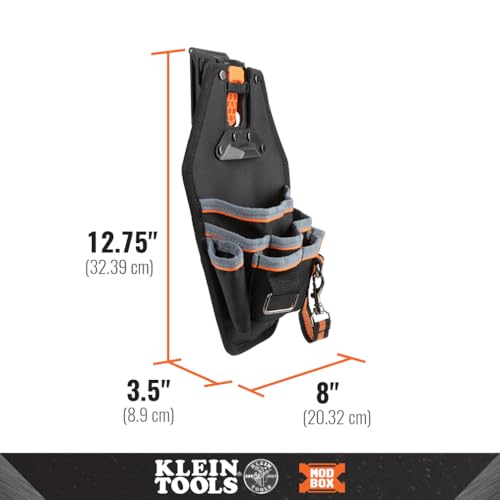 Klein Tools MODbox Tool Pouch, Electrician Bag, Quickly Attach and Release from Tool Belts and MODBox Rail System 8-Pocket 8-Pocket Pouch