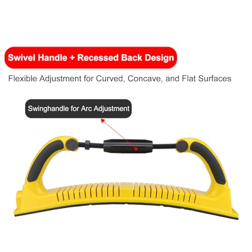 Longboard Hand Sanding File, Flexible Adjustable Dust Extraction Sanding Block for Drywall Automotive ABS 15.75 x 2.76 Inch 1 Pack