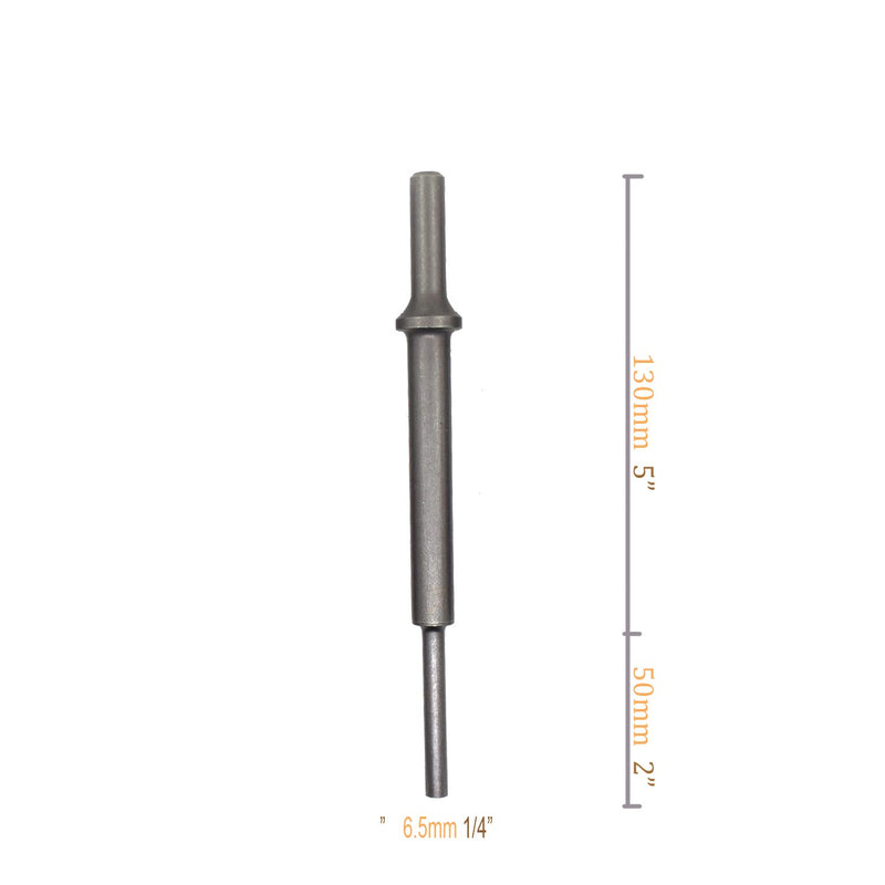 7" (177mm) Extra Long .401" Air Hammer Drift Punch Set 3/16" to 1/2" Punches Bits Compatible with ATD-5736