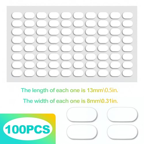 100 Pieces 13mm Double Sided Adhesive Dots, Clear Adhesive Dots for Wall Hanging Pictures, Posters, Crafts and Party Decorations