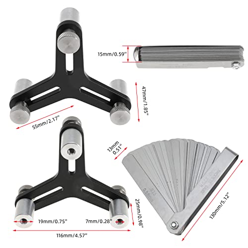 Piston Ring Squaring Tool for 2.000 to 5.000 End Gap with 32 Blades Feeler Gauge Gap Measuring Tool Squaring tool+Feeler