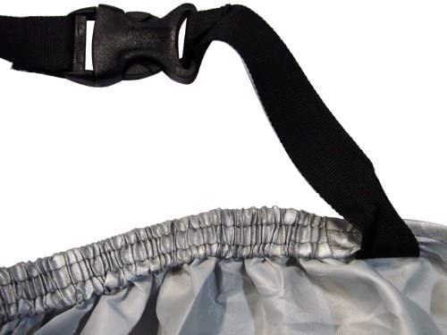 XYZCTEM All Season Black Waterproof Sun Motorcycle Cover,Fits up to 108" Motors (XX Large & Lockholes) 108" Black & Silver