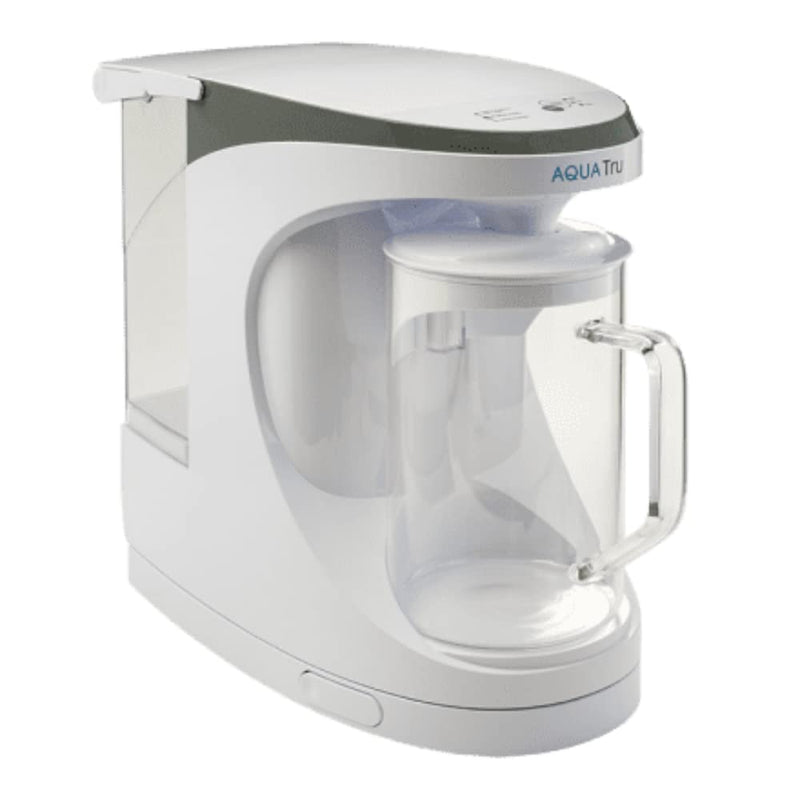 AQUA TRU Carafe Countertop Sliding Tray - Save Space With The Push of a Button - Slides Easily Under Cabinets