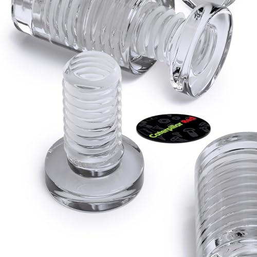 4 x Clear Standoffs, Glass Like, Acrylic, Transparent spacers, Plastic, wallmount, Display Signs, Anti-Corrosion, Waterproof, Size 13x19mm, (1/2 x 3/4 in)