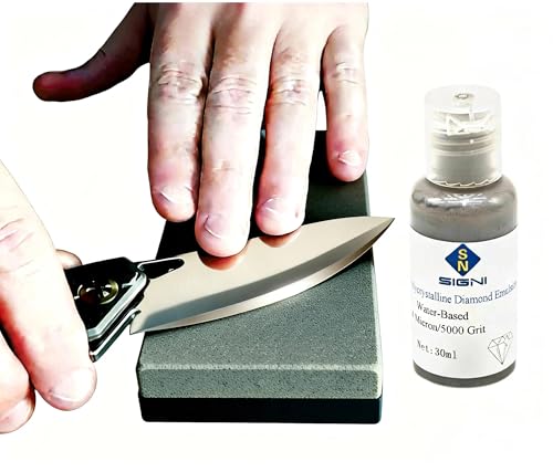 Signi PolyCrystaline Diamond Suspension,PCD Knife stropping Emulsion,Poly Diamond polishing Compound,Premium Diamond Spray Paste slurry with 5% Concentration (1/2 μm) 1/2 μm