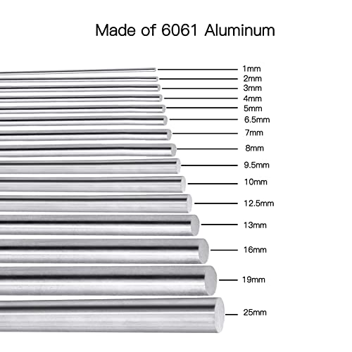 Feelers 6061 Aluminum Round Rod 1-1/4"(32mm) - 305mm (10"), 1 Pcs - Precision Solid Rod Stock for DIY, Machining, Model Making & Hobby 1-1/4" Dia 12" Length