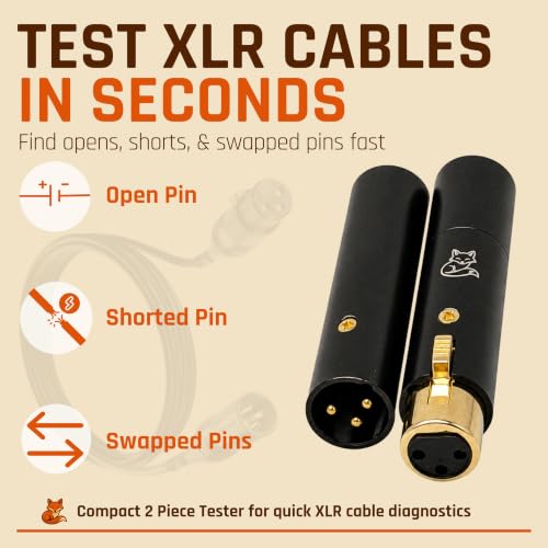 XLR Cable Tester, 3-Pin Microphone Continuity Checker