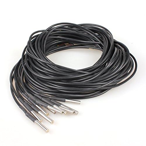 Vktech 10pcs 3M Waterproof Digital Temperature Temp Sensor Probe DS18b20