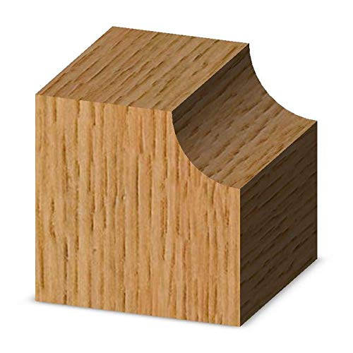 Whiteside Router Bits 1803 Cove Bit with 1/4-Inch Radius, 1-Inch Large Diameter 1/2-Inch Cutting Length