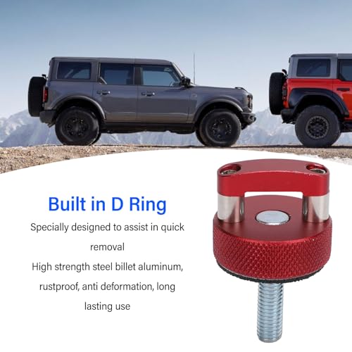 8pcs Hard Top Quick Removal Fastener, M8 1.25 Thread, for 2dr 4dr, Red
